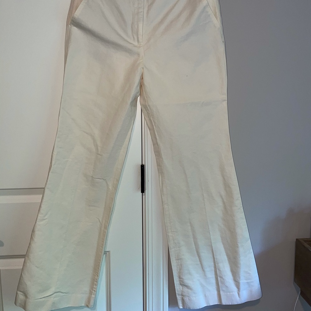 Beige Wide Leg Pants